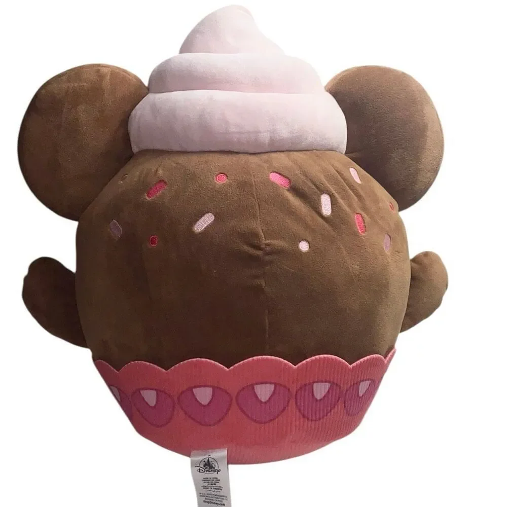 Disney Minnie Mouse Munchlings Cupcake Plush Brown Pink Soft Toy 16.5” Scented